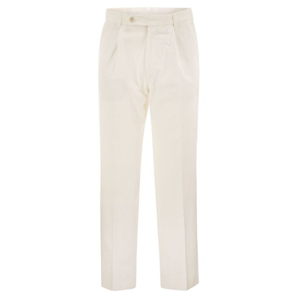 Boss Men Cotton And Cashmere Corduroy Trousers